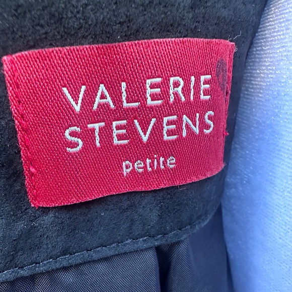 100% Leather Suede Vintage Y2K Valerie Stevens Black Western Jacket Petite - Picture 6 of 8